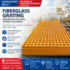 Rejilla de fibra de vidrio antideslizante, utilizada como cubierta de piso para áreas de lavado de autos y registros.