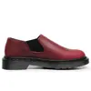 Elástico na Primeira Camada Couro Crazy Horse Vermelho Cano Baixo Feminino Couro Genuíno Estilo Britânico Tamanho Grande Botas Curtas Bico Redondo Casual para Trabalho