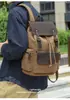 Mochila minimalista para hombre más vendida transfronteriza, lona, gran capacidad, estilo retro europeo y americano, disponible para dropshipping