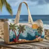 2026 Nueva Serie Transfronteriza de Árbol de Coco Hawaiano Bolso de Viaje Acolchado Portátil de Corta Distancia Bolso Multifuncional para Deportes y Fitness