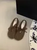 Sapatos Peludos de Salto Baixo e Boca Rasa para Mulheres, Sapatos de Algodão Gentis Estilo College para Mulheres Grávidas