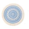 Individual de Mesa Tejido de Algodón Estilo Bohemio Fresco Tela Nórdica Borla Almohadilla Aislante Almohadilla para Olla de Lujo Ligero Almohadilla Decorativa para el Hogar