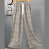 Pantalones de Pijama de Algodón Finos de Verano para Mujer con Estampado de Dibujos Animados, Pantalones de Pierna Ancha para Mujeres Embarazadas, Tallas Grandes, Adecuados para Usar Afuera, Pantalones Largos de Algodón, Exportación