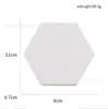 Venta Directa de Fábrica Cerámica Sublimación Impresión Transferencia de Calor Brillante en Blanco Pieza de Cerámica Colgante Se Puede DIY Fácil de Limpiar Posavasos