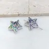 23mm Estampado de Leopardo Estrella de Cinco Puntas Retro Maillard Perforadas Cuentas Pulsera DIY Collar Joyería Acrílica Accesorios