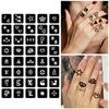 Pegatinas con Patrones de Tatuaje, Plantillas Huecas Talladas, Plantillas de Tatuaje, Plantillas para Pintura en Aerosol, Plantillas de Tatuaje, Jugo de Henna