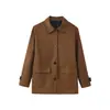 Venta Caliente Transfronteriza AliExpress Nuevo Llegado Primavera 2026 Color Sólido Temperamento Moda Solapa Un Botón Gamuza Manga Larga Chaqueta