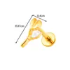 Joyería para Piercing Henson G23/F136 de Titanio con Tornillo de Cereza Incrustado de Circonita Stud para Labio Stud para Cartílago Auricular Joyería para Piercing