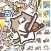 240 adesivos mensais de salário de gato de desenho animado, animal fofo, versão Q, gatinho adorável, adesivos de decoração DIY para planner e celular