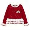 2026 Novo Cardigã de Tricô Doce para Meninas Primavera e Outono Novo Top Estiloso para Camada Base Camiseta Estilo Outono Top Roupas de Outono t