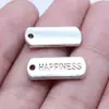Colgante de Etiqueta de Felicidad Popular Europeo y Americano 8X21Mm 2g Plata Antigua