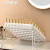 Caja de almacenamiento para arte de uñas, estante expositor transparente multicapa para esmalte de uñas, uso diario en casa, estante de almacenamiento para lápiz labial, cosméticos, gel de uñas