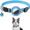 Modelo Novo 2025 Adequado para Todos os Sistemas Coleira Refletiva para Gato de Estimação Airtag com Sino Coleira Localizadora em Estoque