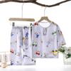 Ropa de verano para niños, pijamas de algodón y seda, traje para estar en casa, niños, niñas, bebé, ropa fina para aire acondicionado, ropa de bebé