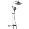 Cinzento Arma Moderno Rack de Armazenamento Integrado Conjunto de Chuveiro Creme Quente e Frio Simples Dourado Escovado Multifuncional