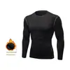 Fábrica de Origem Fanyi Outono/Inverno com Forro de Fleece para Corrida Masculina de Compressão Treinamento Secagem Rápida Roupa Fitness Camiseta de Manga Longa Esportiva
