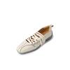 Han Fan Estilo Occidental Cómoda Correa de Piel de Oveja Mary Jane Primavera 2025 Fondo Grueso Tacón Bajo Punta Cuadrada Zapatos Casuales Mujer Talla 41 talla grande