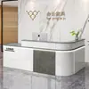 Mostrador de caja recepción barra mostrador de pago mesa tienda esquina curva pequeña salón de belleza tienda de conveniencia mesa de tienda