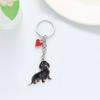 Novo criativo moda múltiplo amor animal de estimação cão chaveiro pingente chave acessórios carro bolsa bolsa pendurado fivela