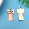 Año Nuevo 2024 20 gato de la suerte con aceite rojo que gotea seguro feliz colgante joyería DIY materiales de accesorios con cuentas
