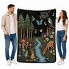 Manta Graffiti para Casal para Aniversário, Pintada à Mão, Lavável, Reutilizável para Desenhar, Adequada para Casa, Piqueniques ao Ar Livre, Manta para Criar Atmosfera Romântica