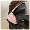 Bolso de Hombro Plegado de Moda Pequeño Cuadrado Bolso de Mujer Nuevo Primavera 2025 Bolso de Hombro Bordado con Lazo de Moda Bolso Trendy de Axila