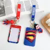 Marvel Spider-Man Capitán América llavero cubierta de tarjeta tarjeta de comida tarjeta de metro tarjeta de autobús tarjeta de acceso cordón colgante de bolsa