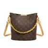 Bolsa balde de grande capacidade com toque de luxo, bolsa balde com padrão vintage 2026, bolsa de mão estilosa e versátil, bolsa de ombro e transversal
