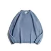 Yidao Vintage 2026 Coleção Outono Nova: Suéter de Cor Sólida com Gola Redonda e Ombro Caído, Top de Tricô Masculino Retro de Caimento Solto
