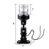 Luz de ancla LED marina, luz de advertencia de amarre de popa para yates y lanchas rápidas, luz de anillo blanco, luz superior de toldo