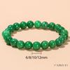 Jingdong Joias Pulseira Otimizada Calcedônia Verde Seco Elegante Moda Coringa Masculino e Feminino Círculo Único Contas Redondas Atacado