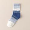 Calcetines Antibacterianos 7A para Hombre y Mujer Invierno Coral Fleece Calcetines Degradados Engrosados Cálidos Calcetines para Dormir Resistentes al Frío del Noreste Calcetines de Caña Media