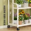 Estante para Flores Estante de Almacenamiento Estante para Flores de Balcón Sala de Estar de Pie Hierro Escalonado Multicapa Estante para Macetas de Plantas Suculentas Flores