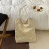 Bolsa de Compras de Hombro Único Delgada de Verano Estilo Coreano Ins Nueva Perezosa Dulce Cuadros Casual para el Trabajo Bolso Tote para Mujer
