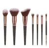 Novo Conjunto de 7 Peças Cerdas Macias Blush em Pó Base Sombra para Olhos Corretivo Pincel Maquiagem Pincel para Sobrancelha Conjunto Portátil Ferramenta Pincéis