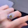 El Anillo de Citrino Puro Natural Definitivamente No Es de Color Tostado Piezoeléctrico, Calidad de Cuerpo Completo Plata 925 Incrustación de Precisión Piedra Principal 5*7mm