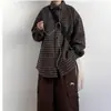 Camisa con diseño a cuadros retro japonés para hombre, nueva marca de moda para primavera y otoño de 2026, versátil camisa chaqueta de corte holgado