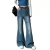 Jeans de Primavera y Otoño para Niñas 2026 Nuevo Estilo Coreano Casual Pantalones Acampanados con Estampado de Letras para Niñas Mayores Transfronterizo