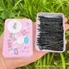 Pinza de una palabra negro pequeño pasador adulto flequillo lado de la cabeza pelo suelto pinza para el pelo pinza de pelo de acero tocado pinza para el pelo mujeres