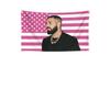 Drake Bandera 3x5 pies Bandera Americana Rosa Tapiz Divertido Póster de Tío Tela de Fondo Decorativa Pancarta