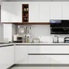 Adesivos para guarda-roupa cor sólida tinta superfície brilhante papel de parede autoadesivo à prova d'água e à prova de umidade porta de armário bancada móveis adesivos de renovação