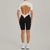 Mono de Fitness con Cremallera, Cuello Alto, Bloques de Color, Espalda Descubierta, Transfronterizo, Ajustado, Realza Glúteos, Ropa Deportiva para Correr y Yoga 15573