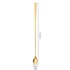 Cuchara de Acero Inoxidable con Forma de Calabaza y Punta Redondeada, Cuchara para Aceite, Cuchara para Mezclar, Cuchara para Condimentos, Cuchara para Hielo, Cuchara para Servir, Grado Alimenticio, Estilo Lujo Ligero