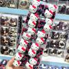 Celebridad de Internet Lindo Lazo Gato Kt Dibujo Animado Niños Mezclilla Scrunchie Niña Goma para el Cabello Estudiante Diadema