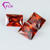 Origen fuente Naranja rectangular circón piedra suelta joyería con piedra café zirconia cúbica CZ Piedra Hao al por mayor