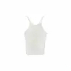 Camisola de punto a rayas con cuello halter para mujer, capa base de verano, prenda exterior elegante, espalda bonita, top sin mangas de seda de hielo