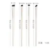 Pincel Delineador Hoja de Porcelana Nube Cabeza Plana Fina Cabeza Inclinada Pincel para Cejas Gusano de Seda Portátil Párpado Hacia Abajo a Forma de Hoz Pincel de Maquillaje