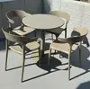 Combinación de Mesa y Sillas para Exteriores Tienda de Té con Leche Negra Mesa para Exteriores Patio de Ocio al Aire Libre Balcón de Plástico para Exteriores Impermeable y Protección Solar
