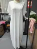 Amazon Europeia e Americana Comércio Exterior Transfronteiriço Tk Venda Quente Verão Novo Vestido Casual Longo de Cor Sólida Feminino