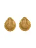 Brincos de Inseto Folha Oval Elegantes Retro de Alta Qualidade Estilo Hong Kong Titânio Aço Personalizado Design de Nicho Dourado Atmosférico Brincos de Moda
